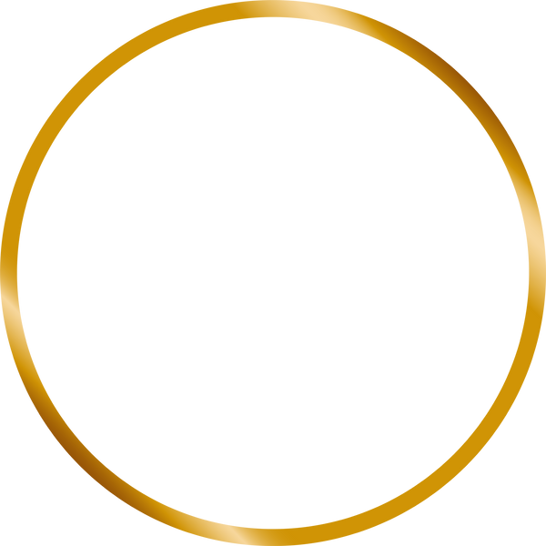 Round Oval Golden Circle Border, Shiny Frame